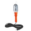 WM18 Montážní lampa s mřížkou, těleso kov a plast, stříbrná-oranžová, pro žárovku 1x60W, E27, 230V, háček na zavěšení, vypínač na tělese, délka kabelu 5m. náhled 2