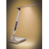 LED LAMP Stolní lampa, nastavitelný sklon svícení, materiál plast, bílá, LED 6W, CCT nastav teplota světla teplá 3000K-denní 6000K, stmívatelná, 230V, IP20, 150x150x330mm, displej čas, teplota náhled 8