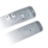 WO513-1 Stropní průmyslové prachotěsné svítidlo, těleso kov šedá, krycí plast čirý, pro LED zářivku 2x150cm, T8/G13, 230V, IP65, rozměry 102x76mm, l=1562mm, LED zářivku SAMOSTANĚ, jednostranné zapojení náhled 3