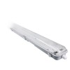 WO513-1 Stropní průmyslové prachotěsné svítidlo, těleso kov šedá, krycí plast čirý, pro LED zářivku 2x150cm, T8/G13, 230V, IP65, rozměry 102x76mm, l=1562mm, LED zářivku SAMOSTANĚ, jednostranné zapojení náhled 4