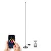 LED smart lampa Stojací lampa, těleso kov, povrch černá, dif plast opál, Smart, Tuya, WiFi, LED 18W, 550lm, teplá 3000K, dálk. ovl. (součástí) stmívatelné, RGB, Ra80, 230V, IP20, rozměry d=155mm, h=1480mm. náhled 1
