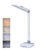 LED lampička Stolní lampa s nočním světélkem, vyklápěcí a natáčecí rameno, těleso plast, povrch bílá a šedá, LED 10W, 800lm, CCT nastav teplota 3000K-6000K, stmív., napájení přes USB, IP20, 450x155x370mm. náhled 2