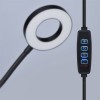 LED lampička Stolní lampa, nastav. směr svícení, husí krk, těleso kov, povrch černá, dif plast opál, LED 8W, 300lm, CCT nastav teplota 3000K-5000K, stmív., USB napájení, IP20, 630x110x90mm, vč. klipu. náhled 4