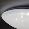 STAR Stropní přisazené svítidlo, základna kov, difuzor plast opál se třpytkami, LED 24W, 1440lm, dálk. ovl. CCT přepín teplota teplá 3000K, neutr 4000K, denní 6500K, 230V, Ra80, IP20, d=370mm,  náhled 2
