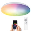 WAVE Stropní svítidlo, kov, povrch bílá, dif plast opál, LED 30W, 2300lm, smart TUYA, WiFi, dálk ovl. (součástí) nebo mob. tel. CCT nast teplota teplá 3000K - denní 6500K, RGB, stmív, d=380mm, h=65mm. náhled 1