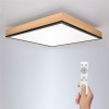 WO802 Stropní svítidlo, rámeček dřevo světlé, difuzor plast opál, LED 40W, 3000lm, dálkovým ovladačem stmívatelné, CCT nast teplota teplá 3000K, - denní 6400K, Ra80, 230V, IP20, rozměry 450x450x75mm náhled 2