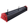 HIGHBAY Závěsné průmyslové svítidlo, těleso kov, povrch černá a červená, krycí plast čirý, LED 150W, 19500lm, denní 5000K, stmív. 1-10V, UGR<23, Ra80, vyzař. úhel 30°/70°, 230V, IP65, rozměry 722x138x116mm. náhled 4