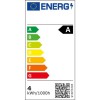 LED 3,8W, E27, 200lm/W LED žárovka, základna, krycí sklo čiré, LED 3,8W, teplá 2700K, 806lm, 200lm/W, E27, A60, Ra80, 230V, rozměry d=60mm, h=104mm, 20.000 hodin, 20.000 x zap/vyp, extra úsporná energetická třída A náhled 2