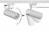 ZION LED 30W, CCT TUYA Lištové svítidlo, hliník černá, LED 30W, 3000lm, smart TUYA Zigbee, stmívatelné, nast teplota CCT 2700K-5700 K, vyzař úhel 38°, Ra90, UGR<19, IP20, 230V, d=90mm, l=200mm, 3F track náhled 7