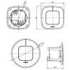QUATROSLIMXS PIR - kvalitní stropní vestavný detektor přítomnosti, záběr 360°/180°, dosah 4/4m, čas sepnutí 1-15min, soumrak 10-1000lx, COM1, max.1000W, teplotní rozmezí 0/+40°C, 230V, IP20, 80x80x55,1mm náhled 3