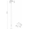PSITA sloupek Sloupek pro montáž sloupkového svítidla, těleso hliník, povrch tmavě šedá, rozměry d=60mm, h=3050mm. náhled 3