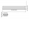 KAPAL 2x120 G13, IP65 Průmyslové svítidlo prachotěsné, těleso plast bílá, kryt plast čirý, pro 2x LED zářivky T8/G13,  l=1200mm, 230V, IP65, rozměry 1265x105x85mm, LED trubice SAMOSTATNĚ, jednostranné zapojení náhled 5