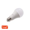 SMART LED Světelný zdroj, žárovka LED 10W, E27, pomocí app v telefonu Tuya WiFi, lze nastavit teplotu CCT teplá 2700K - denní 6000K, stmívat, RGB, vyp/zap vyzař úhel 240°, Ra80, 230V, d=60mm, l=125mm. náhled 2