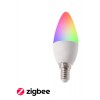 SMART_ED_E14 CONNECT-Z Světelný zdroj, žárovka, plast opál, LED 5W, 350lm,  E14, TUYA, smart telefon ZigBee, lze nast teplota CCT teplá 3000K - denní 6000K, Ra80, RGBW, IP20, 230V, d=37mm, l=120mm náhled 1