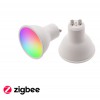 SMART_ED_GU10 CONNECT-Z Světelný zdroj, žárovka, plast opál, LED 5W, 350lm, GU10, TUYA, smart telefon ZigBee, lze nast teplota CCT teplá 3000K - denní 6000K, Ra80, RGBW, IP20, 230V, d=50mm, l=55mm náhled 1