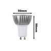 LED GU10 LED žárovka, těleso kov šedostříbrná, 3x LED čip modrá, LED 3,2, GU10, 230V, úhel svícení 60°, IP20, rozměry d=50mm, h=58mm náhled 6