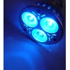 LED GU10 LED žárovka, těleso kov šedostříbrná, 3x LED čip modrá, LED 3,2, GU10, 230V, úhel svícení 60°, IP20, rozměry d=50mm, h=58mm náhled 1