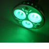 LED GU10 LED žárovka, těleso kov šedostříbrná, 3x LED čip modrá, LED 3,2, GU10, 230V, úhel svícení 60°, IP20, rozměry d=50mm, h=58mm náhled 4