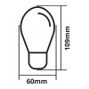 LED žárovka 12W, E27, A60 Světelný zdroj, základna kov, sklo čiré, žárovka LED 12W, E27, A60, teplá 2700K, 1560lm, Ra80, 230V, rozměry d=60mm, l=109mm náhled 3