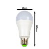 LED E27 LED žárovka, těleso hliník, povrch bílá, difuzor plast opál, LED 15W, neutrální 4000K, 1350lm, E27, vyzař. úhel 260°, 230V, rozměry d=62mm, h=125mm náhled 2