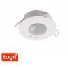 SMART PIR PIR - Přisazený nebo vestavný senzor pohybu pro osvětlení, bílý, záběr 360°, dosah až 8m, čas sepnutí 5s-60min, soumrak 1-2000lx, montážní výška 2,2-4m, smart Tuya WiFi, 230V, IP20, rozměry d=92mm náhled 2