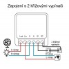Spínač 1x16A, 1x3680W, TUYA WiFi Spínací jednotka 1 kotakt, fce zap/vyp, ovládání smart systémem Tuya WiFi, 1x16A, 1x3680W, 230V, IP20, rozměry 41x41x20mm do KU68 náhled 3