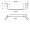 RGBW RF přijímač 4x5A, 12V-36V RF přijímač pro řízení RGBW LED pásků, napájení 12V-36V, 4x5A (12V - 60W/kanál, 240W celkem, 24V - 120W/kanál, 480W celkem), IP20, rozměry 175x45x27mm náhled 4