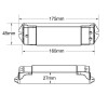 Dimmer TRIAC RF přijímač stmívač TRIAC pro LED 230V, zátěž max 1A, 240W, dosah až 30m, rozměry 175x45x27mm,  max 10 vysílačů na 1 přijímač. náhled 4