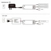 RF DIM RF přijímač pro stmívání CCT LED pásků zátěž max 2x5A, 12V/120W, 24V/240W, napájení 12V-36V, TUYA WiFi, dosah až 30m, rozměry 114x38x20mm, lze spárovat max 10 vysílačů na 1 přijímač náhled 6