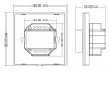 DIM CCT RF přijímač 4xx3A, 12V-24V Nástěnný betdrátový RF přijímač, + otočný ovladač, pro stmívání a nastavení CCT teploty LED pásků, bílá, napájení 12V-24V, 4x3A, rozměry 86x86x50 mm náhled 4
