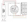 DIM CCT RF přijímač 4xx3A, 12V-24V Nástěnný betdrátový RF přijímač, + otočný ovladač, pro stmívání a nastavení CCT teploty LED pásků, bílá, napájení 12V-24V, 4x3A, rozměry 86x86x50 mm náhled 5