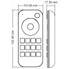 dimLED OVM CCT 1KRM RF bezdrátový ruční dálkový ovladač pro řízení CCT LED pásků dosah až 30m, jednozónový, napájení baterie 2xAAA 1,5V, rozměry 122x53x18mm náhled 2