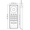 dimLED OVXL RGBW 8KRXL RF bezdrátový ruční dálkový ovladač pro řízení RGBW LED pásků dosah až 30m, 8 nezávislých zón, napájení baterie 2xAAA 1,5V, rozměry 141x50x18mm náhled 4