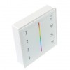 dimLED RF RGBW VÝPRODEJ RF bezdrátový nástěnný RF dálkový ovladač pro řízení RGBW LED pásků dosah až 30m, 4 nezávislé zóny, napájení baterie 2xAAA 1,5V, barva bílá rozměry 86x86x21mm náhled 1