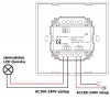 Ovladač dimLED OV KN1K RF bezdrátový přijímač, stmívač TRIAC 230V, 200W, stmívání 0-100%, dosah až 30m, rozměry 86x86x48,5mm, lze spárovat max 10 vysílačů na 1 přijímač náhled 7