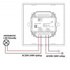 KNT240W-B RF bezdrátový přijímač + stmívač TRIAC zátěž max LED 200W, dosah až 30m, napájení 230V, IP20, rozměry 86x86x48,5mm, povrch černá, do KU68 náhled 2