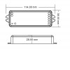 RF 0-10V 4CH 4CH RF přijímač pro stmívání LED pásků pro 0-10V a 1-10V, napájení 12V DC nebo 85-265VAC, výstup 	4x(0-10)VDC, 40mA/kanál, rozměry 	114×38×20 mm,  lze spárovat max 10 vysílačů na 1 přijímač. náhled 2