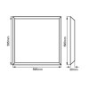 5Y6060-40W-CCT LED Stropní, podhledové/ přisazené, svítidlo, těleso kov, bílá, difuzor plast, LED panel 40W, 4540lm-4960lm, přepín. CCT teplá 3000K/neutr 4000K/denní 6000K, Ra80, 230V, IP20, rozměry 595x595x30mm. náhled 4