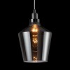 CALAIS Závěsné svítidlo, tvar sklenice, materiál kov, povrch hliník, kryt sklo čiré kouř, pro žárovku 1x60W, E27, 230V, IP20, tř.1, d=200mm, závěs l=1300mm, lze zkrátit. náhled 1