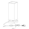 PIET VÝPRODEJ Stolní lampa, materiál kov, povrch nikl mat, stínítko textil antracit, pro žárovku 1x40W, E14, 230V, IP20, tř.1, přímé stmív, rozměry 120x120mm, h=355mm, vypínač na kabelu. náhled 8