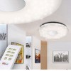 SHOGUN Stropní svítidlo, základna plast, bílá, difuzor sklo opál, imit hvězd, LED 30W, 2400lm,dálk ovl stmívatelné, CCT nastav teplota teplá 3000K - denní 5500K,, 230V, IP20,  rozměry d=425mm, h=60mm náhled 4