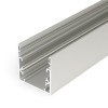 CORNER PROFIL 53x53mm Stropní, přisazený profil pro LED pásky, materiál hliník, povrch elox šedostříbrný mat, max šířka LED pásků w=32mm, rozměry 53x53mm, l=4000mm náhled 1