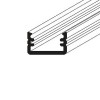 BORAGO PROFIL 12,2x7mm Přisazený profil pro LED pásky, materiál hliník, povrch černý, max šířka LED pásků w=8mm, rozměry 12,2x7mm, l=4000mm náhled 2
