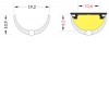 PIA PROFIL 20x3mm Přisazený profil pro LED pásky, materiál hliník, povrch černý, max šířka LED pásků w=12mm, rozměry 20x3,3mm, l=4000mm náhled 9