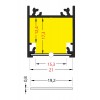 FICARIA PROFIL, 23x25,1mm Přisazený, závěsný profil pro LED pásky, materiál hliník, povrch bílý, max šířka LED pásků 20mm, rozměry 23x25,1mm, l=2000mm náhled 12