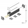 FICARIA PROFIL, 23x25,1mm Přisazený, závěsný profil pro LED pásky, materiál hliník, povrch bílý, max šířka LED pásků 20mm, rozměry 23x25,1mm, l=2000mm náhled 22