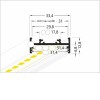 NUPHAR PROFIL33 FLAT 33,4x12,8mm Přisazený profil pro LED pásky, materiál hliník, povrch bílý, max šířka LED pásků w=30mm, rozměry 33,4x12,8mm, l=2000mm náhled 5