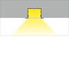 NUPHAR profil 44 DEEP RECESSED Vestavný, zápustný profil pro LED pásky, materiál hliník, povrch černý, max šířka LED pásků w=30mm, rozměry 44,4x24mm, l=2000mm náhled 4