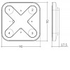 basicDIM Wireless User Interface Cassambi VÝPRODEJ RF nástěnný dálkový ovladač černý, BT Bluetooth 2,4GHz, pro řízení osvětlení CASAMBI, zap/vyp, stmívání, TW Tunnable white CCT, 4 scény, napájení baterie CR2430, IP20, rozměry 90x90x12mm náhled 3