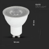 VT-5164 VÝPRODEJ LED žárovka 5W, 400lm, GU10, Ra80, vyzař úh 100°,230V, pom aplikace Google Assistant, Amazon Alexa nast teplota CCT 2700K-6400K, stmívat, RGB, 230V, d=50mm náhled 9